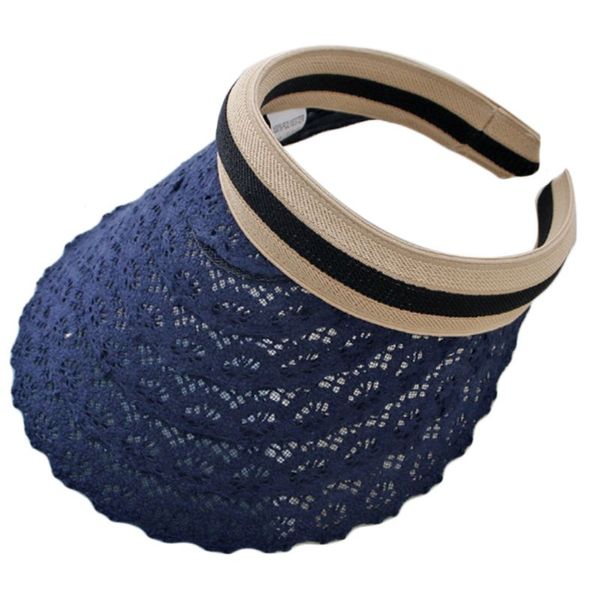 female summer empty sun visor cap hollow floral lace sunscreen beach hat, Blue;gray
female summer empty sun visor cap hollow floral lace sunscreen beach hat, Blue;gray