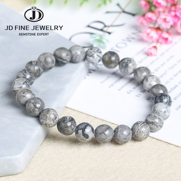 jd natural map stone round beads gray picasso stone beads bracelet diy material jewelry for man women, Black
jd natural map stone round beads gray picasso stone beads bracelet diy material jewelry for man women, Black