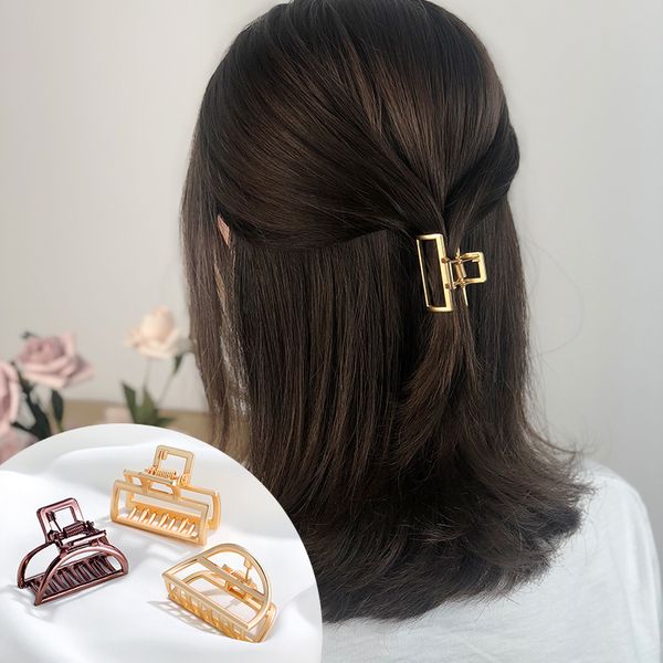 chimera simple metal hair claw crab geometric hollow out hair holder clamp pins for women girls minimalist jaw barrettes, Golden;silver
chimera simple metal hair claw crab geometric hollow out hair holder clamp pins for women girls minimalist jaw barrettes, Golden;silver