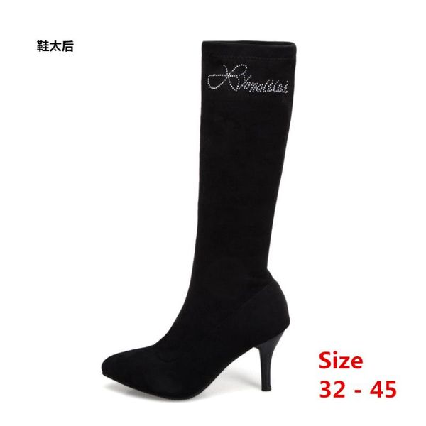 high heel women knee high boots heels autumn woman shoes winter women long boots small big size 32 - 45, Black
high heel women knee high boots heels autumn woman shoes winter women long boots small big size 32 - 45, Black