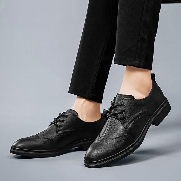 new men shoes genuine leather dress shoes men fashion soft hand-claw cowhide wedding business zapatos hombre, Black
new men shoes genuine leather dress shoes men fashion soft hand-claw cowhide wedding business zapatos hombre, Black