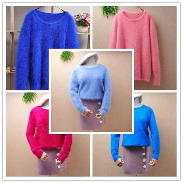 women's sweaters ladies women fashion hairy mink cashmere knitted o-neck long sleeved slim pullover angora fur winter jumper sweater, White;black
women's sweaters ladies women fashion hairy mink cashmere knitted o-neck long sleeved slim pullover angora fur winter jumper sweater, White;black