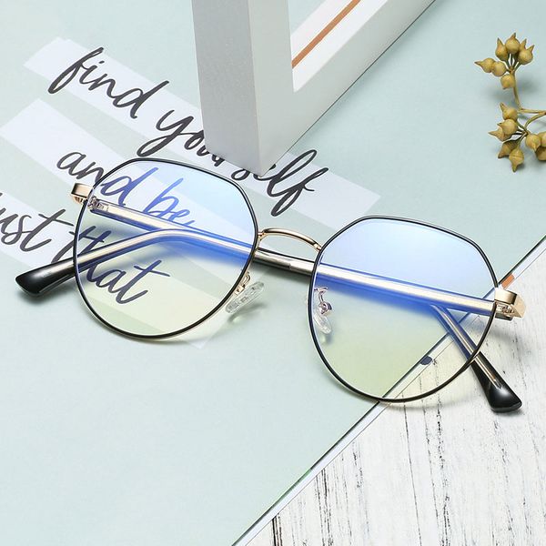 2020 new exquisite fashion metal flat mirror simple full frame retro glasses can be equipped with myopia glasses frame, Black 
2020 new exquisite fashion metal flat mirror simple full frame retro glasses can be equipped with myopia glasses frame, Black