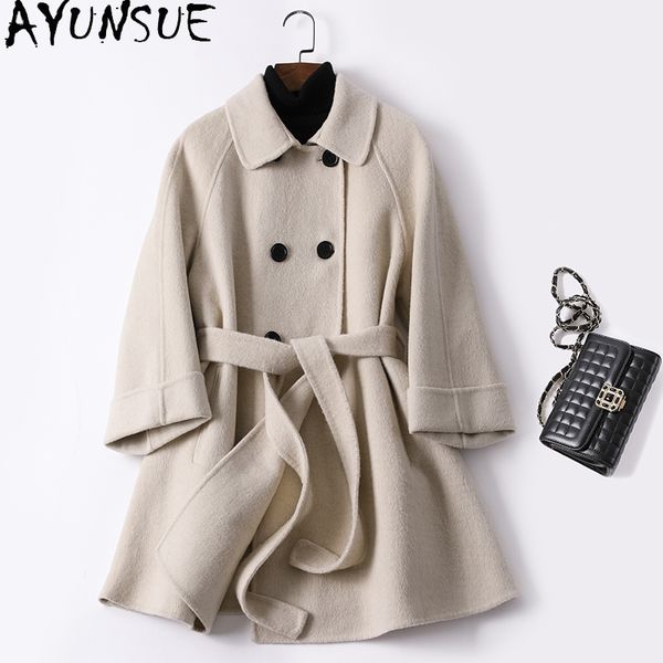 women's wool & blends 2021 double breasted coat female autumn jacket korean woolen women clothes coats and jackets overcoat 9978 kj, Black
women's wool & blends 2021 double breasted coat female autumn jacket korean woolen women clothes coats and jackets overcoat 9978 kj, Black
