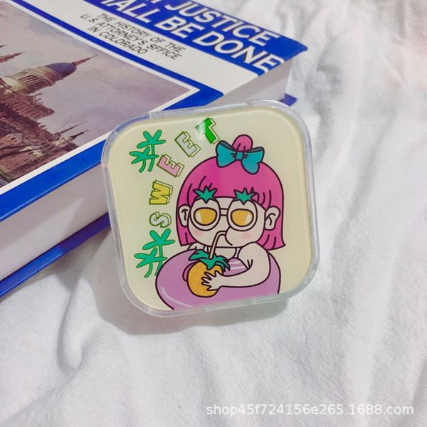 cute girl is miss pineapple nursing cosmetic glasses cartoon girl korean style beauty invisible glasses companion box care box, Blue
cute girl is miss pineapple nursing cosmetic glasses cartoon girl korean style beauty invisible glasses companion box care box, Blue