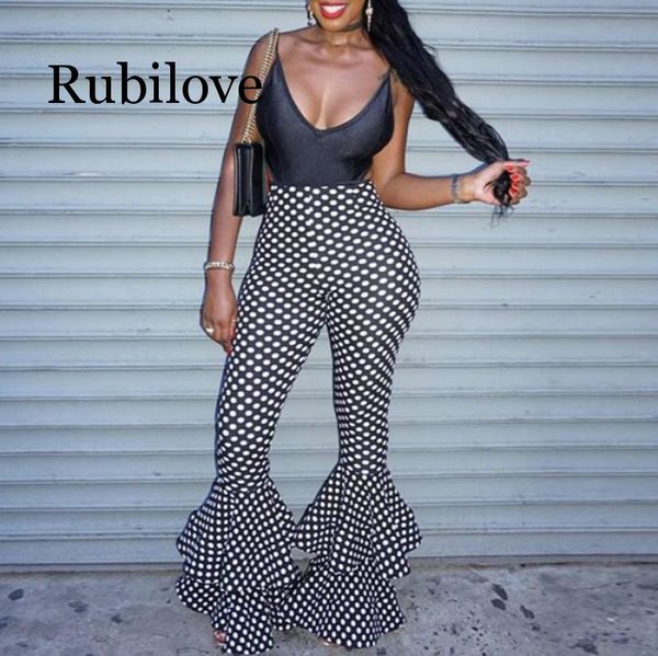 women polka dot flared high-waisted trousers 2020 ladies ruffle pants bell bottom flare pants streetwear high quality, Black;white
women polka dot flared high-waisted trousers 2020 ladies ruffle pants bell bottom flare pants streetwear high quality, Black;white