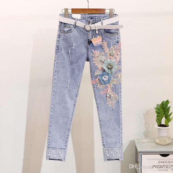 2019 harajuku holes pencil jeans light blue jeans women fashion embroidery flower pearl beaded sequins pearl denim pants female
2019 harajuku holes pencil jeans light blue jeans women fashion embroidery flower pearl beaded sequins pearl denim pants female