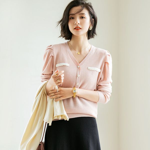 korean style women sweater pullovers french chic puff sleeve v-neck jumper jersey knit 5% wool ins fashion female clothes, White;black
korean style women sweater pullovers french chic puff sleeve v-neck jumper jersey knit 5% wool ins fashion female clothes, White;black