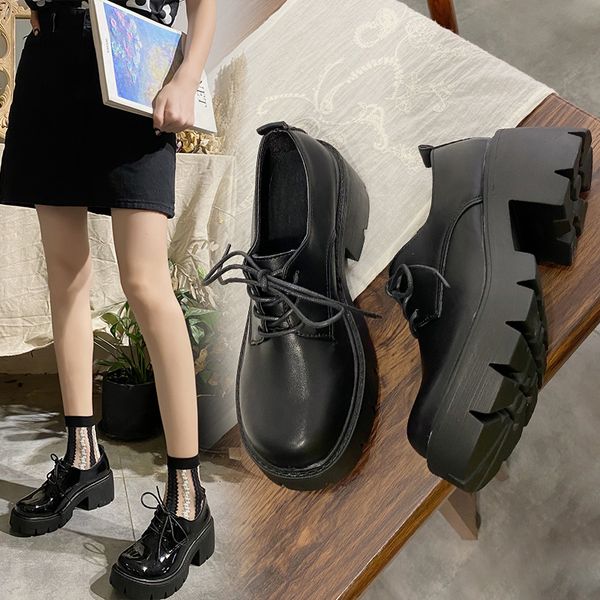 cross women's shoes round toe female footwear platform casual sneaker british style oxfords all-match new dress creepers, Black
cross women's shoes round toe female footwear platform casual sneaker british style oxfords all-match new dress creepers, Black