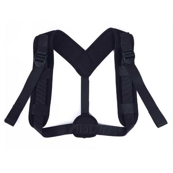 adjustable elastic posture corrector back shoulder compression brace belt clavicle support sports health care, Black;blue
adjustable elastic posture corrector back shoulder compression brace belt clavicle support sports health care, Black;blue