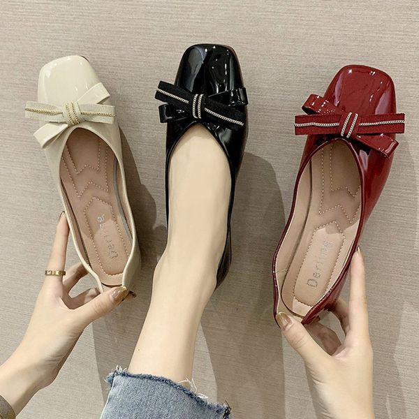 spring autumn women slip on flat shoes square toe boat shoes female patent leather ballet flats bow loafers zapatos mujer 8218n, Black
spring autumn women slip on flat shoes square toe boat shoes female patent leather ballet flats bow loafers zapatos mujer 8218n, Black