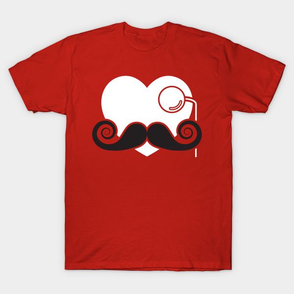 men's t-shirts men t-shirt valentine day gift hipster heart w monocle mustache tshirt women t shirt, White;black
men's t-shirts men t-shirt valentine day gift hipster heart w monocle mustache tshirt women t shirt, White;black