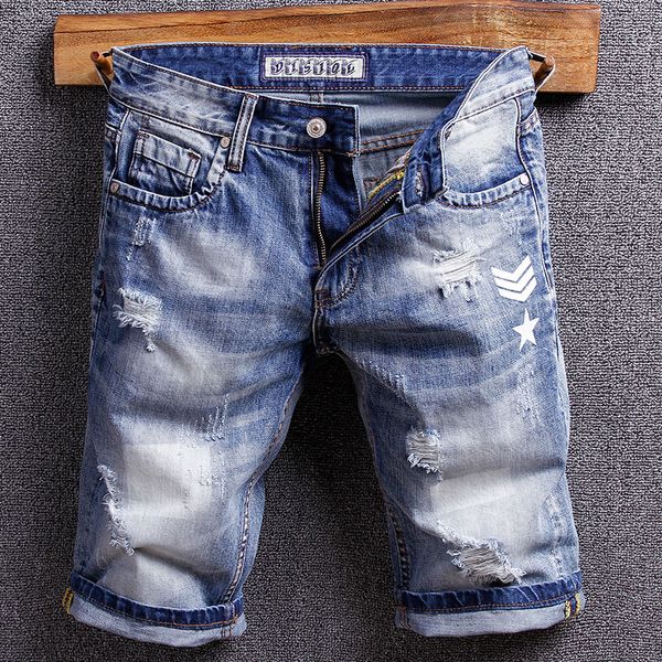 summer italian style fashion men jeans retro blue ripped denim shorts men printed designer hip hop short jeans homme
summer italian style fashion men jeans retro blue ripped denim shorts men printed designer hip hop short jeans homme