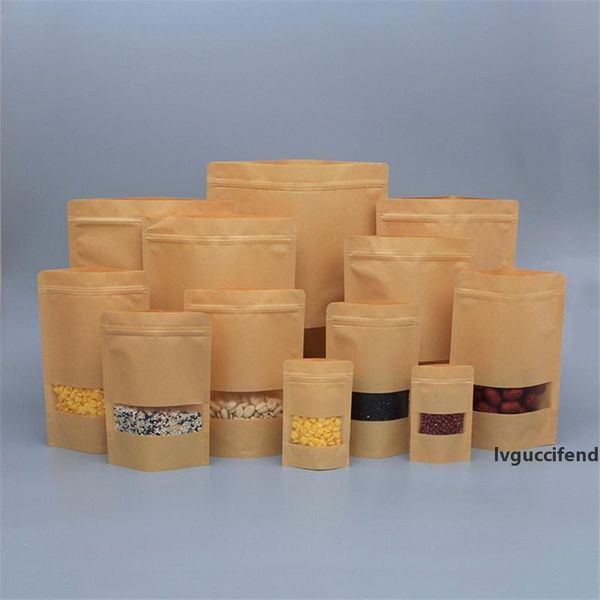 brown kraft paper bag food moisture-proof bags stand up zipper resealable food grade coffee bags pouches with window biscuit 
brown kraft paper bag food moisture-proof bags stand up zipper resealable food grade coffee bags pouches with window biscuit