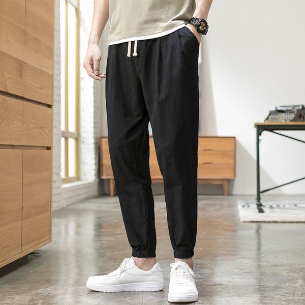 5xl spring and summer men cotton pants thin section solid color loose beam foot sports casual pants men drawstring trousers, Black
5xl spring and summer men cotton pants thin section solid color loose beam foot sports casual pants men drawstring trousers, Black