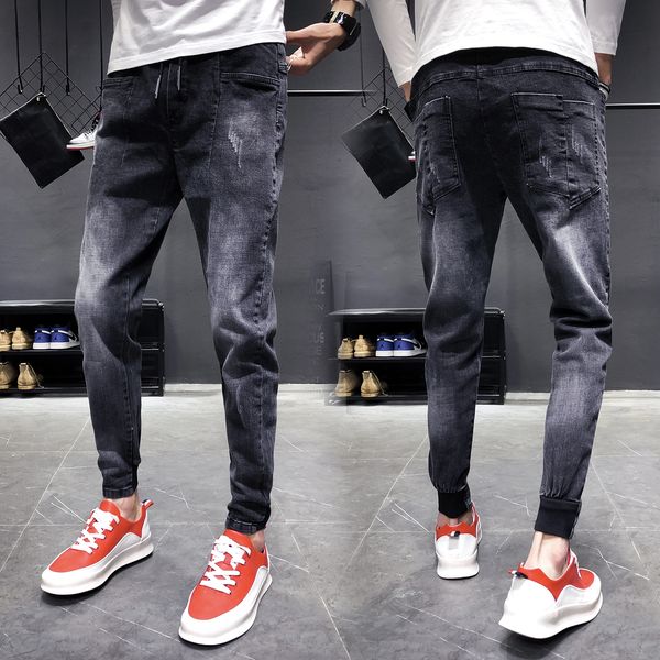 summer black jeans men's worn slim fit ankle straight korean style youth trousers casual jeans trousers fashion casual long pants, Blue
summer black jeans men's worn slim fit ankle straight korean style youth trousers casual jeans trousers fashion casual long pants, Blue