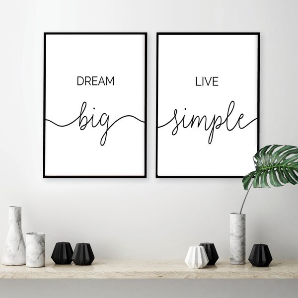 abstract black and white wall picture dream big live simple life quote art canvas painting bedroom decoration posters and prints
abstract black and white wall picture dream big live simple life quote art canvas painting bedroom decoration posters and prints