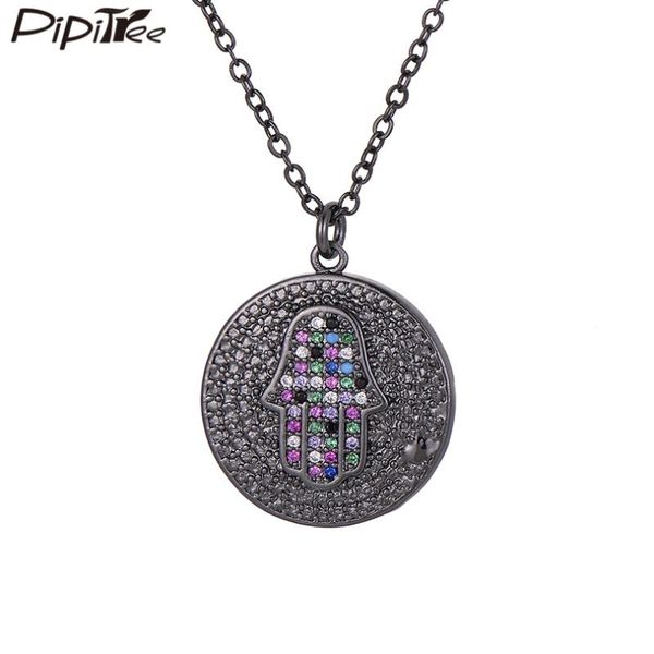 pipitree fashion hamsa hand pendant necklaces for women men copper vacuum gold color round charm chain necklace jewelry bijoux, Silver
pipitree fashion hamsa hand pendant necklaces for women men copper vacuum gold color round charm chain necklace jewelry bijoux, Silver
