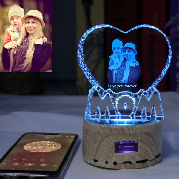 mom gift - diy p logo led night light wood base crystal p mp3 music swivel display bluetooth lamp rgb remote control for gift
mom gift - diy p logo led night light wood base crystal p mp3 music swivel display bluetooth lamp rgb remote control for gift