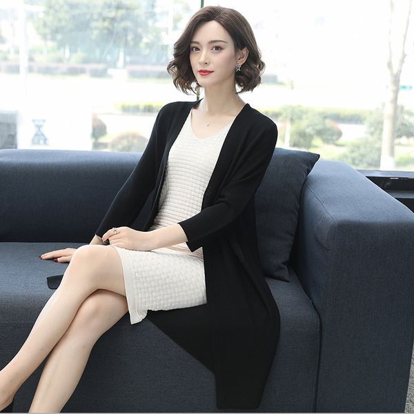 ky9uz hengyuanxiang knitted coat women's loose mid-length noble western style winter and autumn thin long sleeve outer coat shawlshawl, White
ky9uz hengyuanxiang knitted coat women's loose mid-length noble western style winter and autumn thin long sleeve outer coat shawlshawl, White