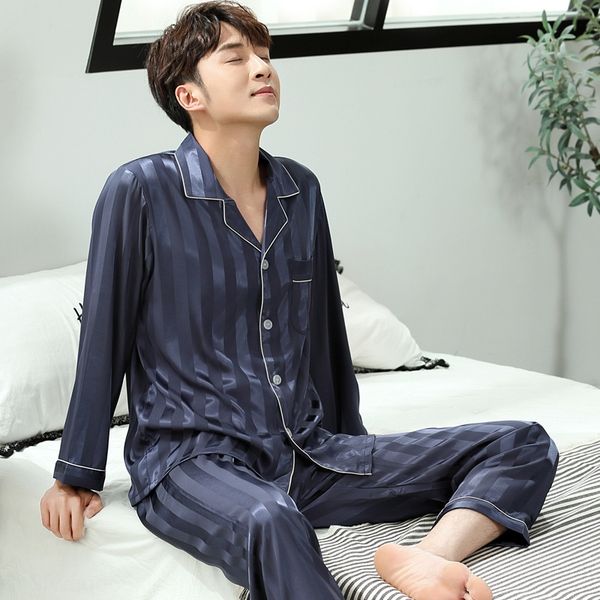 cwm87 spring and autumn pajamas men's simulated pajamas summer ice thin long sleeve south korean silk home wear simulation silk two-pie, Black;brown
cwm87 spring and autumn pajamas men's simulated pajamas summer ice thin long sleeve south korean silk home wear simulation silk two-pie, Black;brown