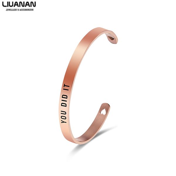 inspirational you did it stainless steel bangles for women men gift jewelry engraved metal jewelry graduation gift, Black
inspirational you did it stainless steel bangles for women men gift jewelry engraved metal jewelry graduation gift, Black