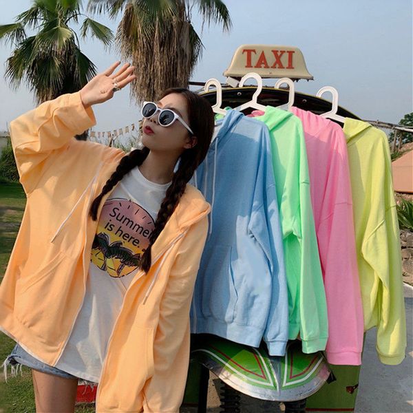 2020 new summer basic jackets women loose thin zipper chic leisure coats female solid girls outerwear fashion suncreen coat s59, Black;brown 
2020 new summer basic jackets women loose thin zipper chic leisure coats female solid girls outerwear fashion suncreen coat s59, Black;brown