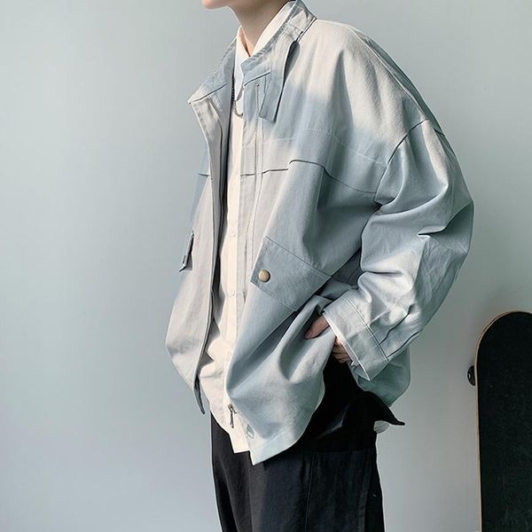 2020 new autumn men jackets denim zipper vintage clothing japanese streetwear male jackets and coats students loose l29, Black;brown
2020 new autumn men jackets denim zipper vintage clothing japanese streetwear male jackets and coats students loose l29, Black;brown