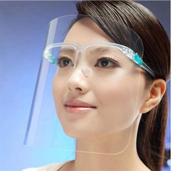2020 transparent face shield mask pet plastic clear glasses frame isolation anti fog full protective masks dda136
2020 transparent face shield mask pet plastic clear glasses frame isolation anti fog full protective masks dda136