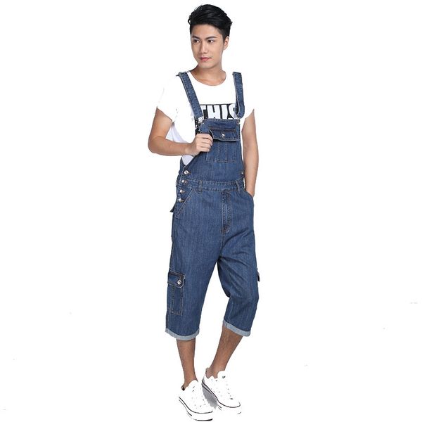 men's jeans denim overalls summer multi-pocket multi-leg korean version of the conjoined trousers large size, Blue
men's jeans denim overalls summer multi-pocket multi-leg korean version of the conjoined trousers large size, Blue