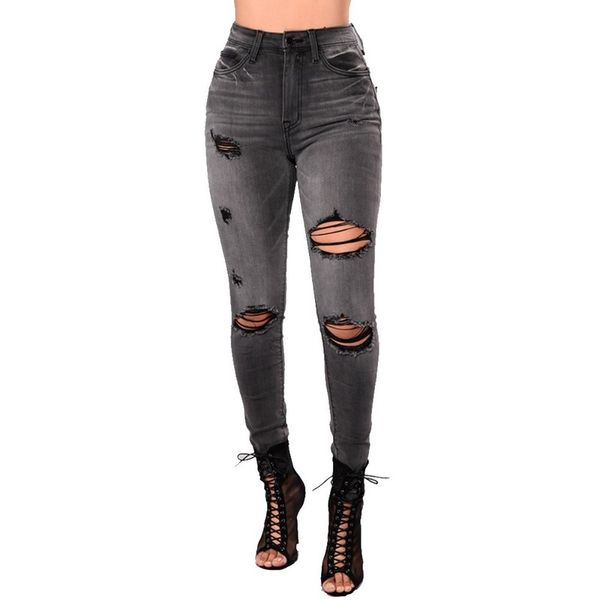 fashion smoky gray jeans large size women's skinny jeans children's mid-waist slim fit holes scratch lines washed white spring, Blue
fashion smoky gray jeans large size women's skinny jeans children's mid-waist slim fit holes scratch lines washed white spring, Blue