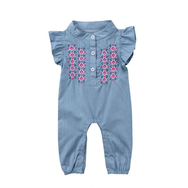 infant newborn baby girl summer sunsuit denim ruffles jumpsuit romper outfit baby clothing t200721, Blue
infant newborn baby girl summer sunsuit denim ruffles jumpsuit romper outfit baby clothing t200721, Blue