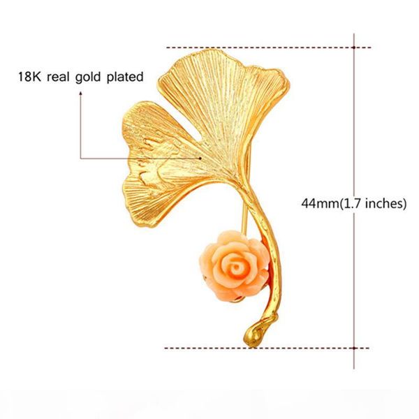 новая новизна гинего лист брошь для женщин платины 18k real позолоченного цветок нагрудного broches, Gray
новая новизна гинего лист брошь для женщин платины 18k real позолоченного цветок нагрудного broches, Gray