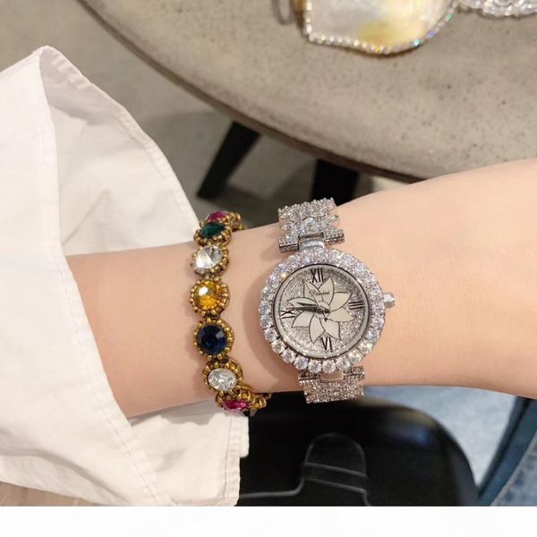 new designer full crystals women jewelry watches luxury rhinestones bracelet watch lotus flower wrist watch quartz roman montre t200420, Slivery;brown
new designer full crystals women jewelry watches luxury rhinestones bracelet watch lotus flower wrist watch quartz roman montre t200420, Slivery;brown
