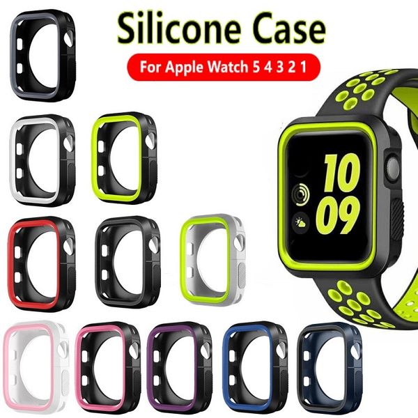 11 Colors Sports Nk Tpu Case For Apple Watch Series 44mm 40mm 42mm 38mm Soft Protector Protective Cases Cover For Iwatch Se 6 5 4 3 2 1