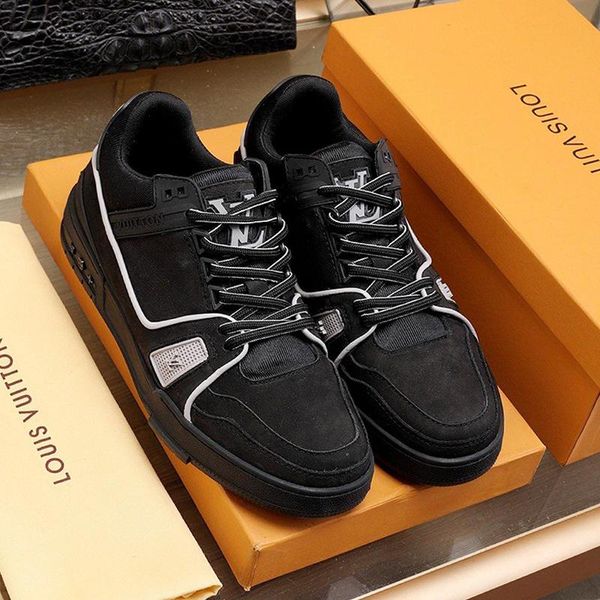 fashion men design shoes lace -up leather luxury casual shoes sport sneaker with origin box zapatos de hombre rubber soles trainer sneaker, Black
fashion men design shoes lace -up leather luxury casual shoes sport sneaker with origin box zapatos de hombre rubber soles trainer sneaker, Black