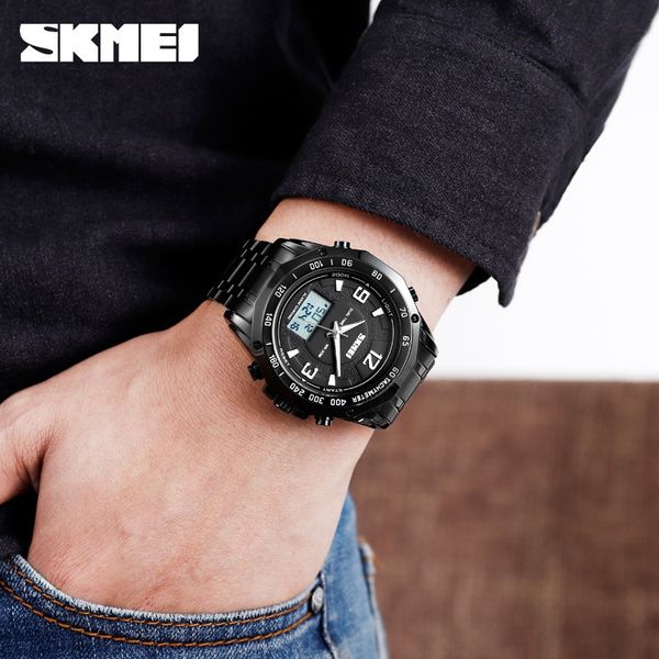 ibnqm shikemei fashion steel tough man men's watch double display multi-functional electron electron business steel belt electronic wat, Blue
ibnqm shikemei fashion steel tough man men's watch double display multi-functional electron electron business steel belt electronic wat, Blue