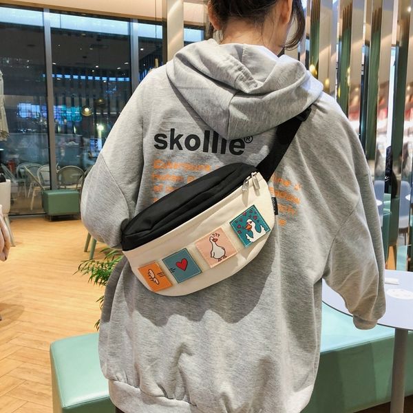 ins cute chest ins cute chest female female outdoor travel student nylon waterproof 2020 new bag messenger bag, White
ins cute chest ins cute chest female female outdoor travel student nylon waterproof 2020 new bag messenger bag, White