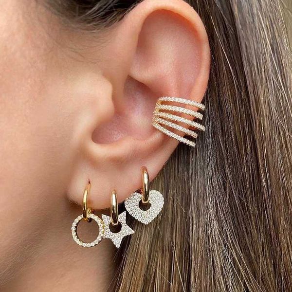 2020 summer new bling cz pave open heart star charm huggie hoop earrings minimal stacking cz earrings modern female jewelry, Golden;silver
2020 summer new bling cz pave open heart star charm huggie hoop earrings minimal stacking cz earrings modern female jewelry, Golden;silver