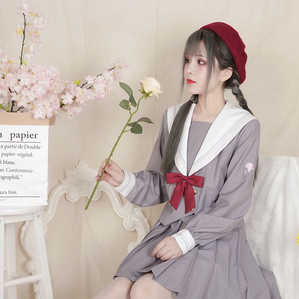 japanese korean version jk suit woman school uniform high school sailor navy cosplay costumes student girls pleated skirt, White
japanese korean version jk suit woman school uniform high school sailor navy cosplay costumes student girls pleated skirt, White