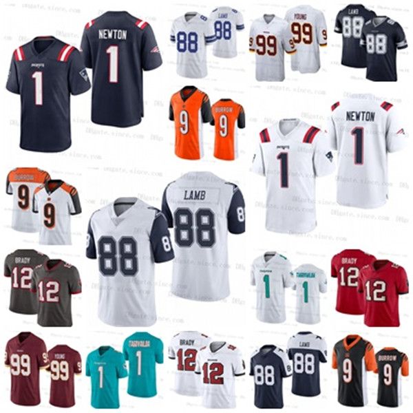 wholesale 1 cam newton 88 ceedee lamb 12 tom brady 9 joe burrow 1 tua tagovailoa football jerseys 99 chase young men women youth onsale, Black;red
wholesale 1 cam newton 88 ceedee lamb 12 tom brady 9 joe burrow 1 tua tagovailoa football jerseys 99 chase young men women youth onsale, Black;red