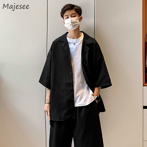 men's suits & blazers men solid single breasted three quarter sleeve plus size 3xl summer korean thin chic leisure simple outwears ins, White;black
men's suits & blazers men solid single breasted three quarter sleeve plus size 3xl summer korean thin chic leisure simple outwears ins, White;black