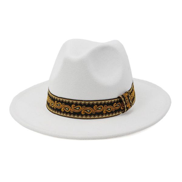 hanxi elegant women fedoras hat ethnic webbing belt men wool vintage felt caps wide brim fashion lady jazz caps, Blue;gray
hanxi elegant women fedoras hat ethnic webbing belt men wool vintage felt caps wide brim fashion lady jazz caps, Blue;gray