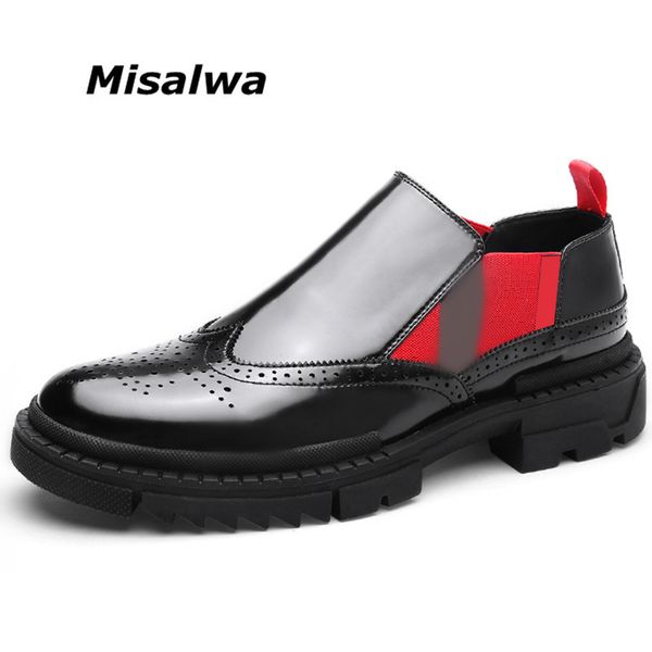 misalwa british brogue men tide shoes caual formal pu leather shoes platform slip-on oxford young men sneakers short work boots, Black
misalwa british brogue men tide shoes caual formal pu leather shoes platform slip-on oxford young men sneakers short work boots, Black