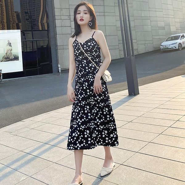 daisy print women dress summer casual spaghetti strap long dress plus size vestidos v-neck chiffon dresses, Black;gray
daisy print women dress summer casual spaghetti strap long dress plus size vestidos v-neck chiffon dresses, Black;gray