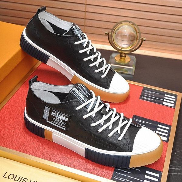 2020s luxury design leather rubber bottom sneakers all-match breathable mens casual shoes mens banquet shoes size: 38-451, Black
2020s luxury design leather rubber bottom sneakers all-match breathable mens casual shoes mens banquet shoes size: 38-451, Black