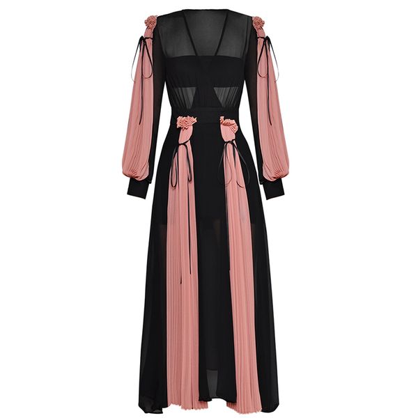 casual dresses est fashion 2021 designer runway maxi dress women's lantern sleeve charming color block pleated long, Black;gray
casual dresses est fashion 2021 designer runway maxi dress women's lantern sleeve charming color block pleated long, Black;gray