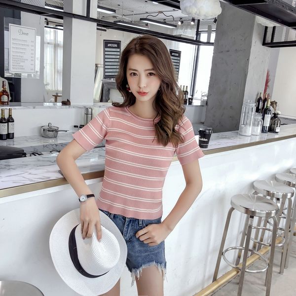 summer top new 2019 универсальный корейский стиль лето короткий топ underpantst- underpantssleeve полосатый вязаный базовый футболка женская, White;black
summer top new 2019 универсальный корейский стиль лето короткий топ underpantst- underpantssleeve полосатый вязаный базовый футболка женская, White;black