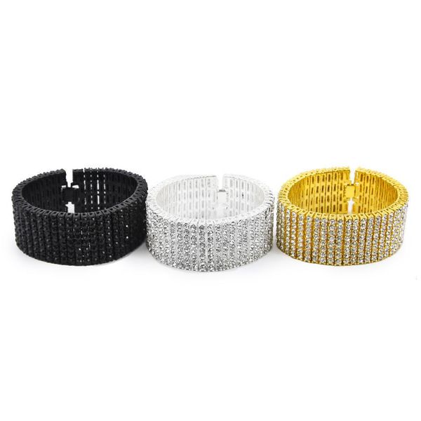 fashion design men bracelets luxury 18k gold plated chain 8 rows diamond hip hop bracelet fashion jewelry party gift, Black
fashion design men bracelets luxury 18k gold plated chain 8 rows diamond hip hop bracelet fashion jewelry party gift, Black