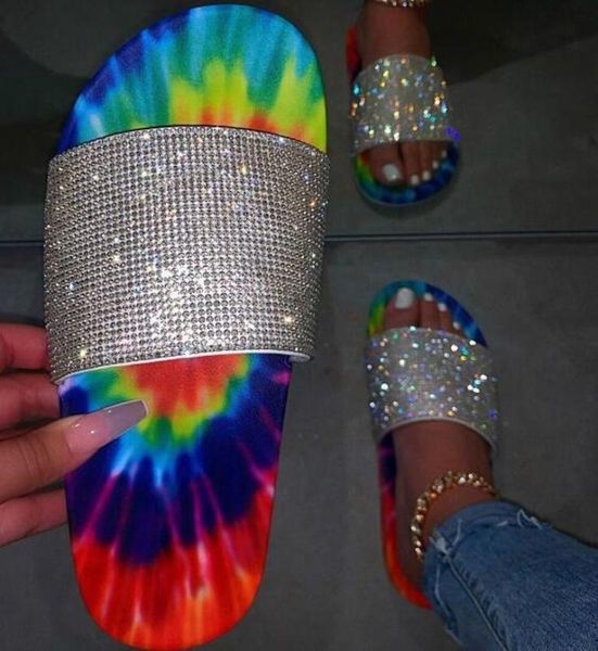 spring/summer new 2020women flat bottom rhinestone rainbow color outdoor leisure slippers beach sandals home durable non-slip, Black
spring/summer new 2020women flat bottom rhinestone rainbow color outdoor leisure slippers beach sandals home durable non-slip, Black